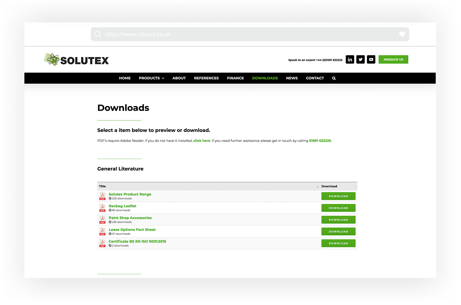Solutex Website – New design Solutex Website - New design