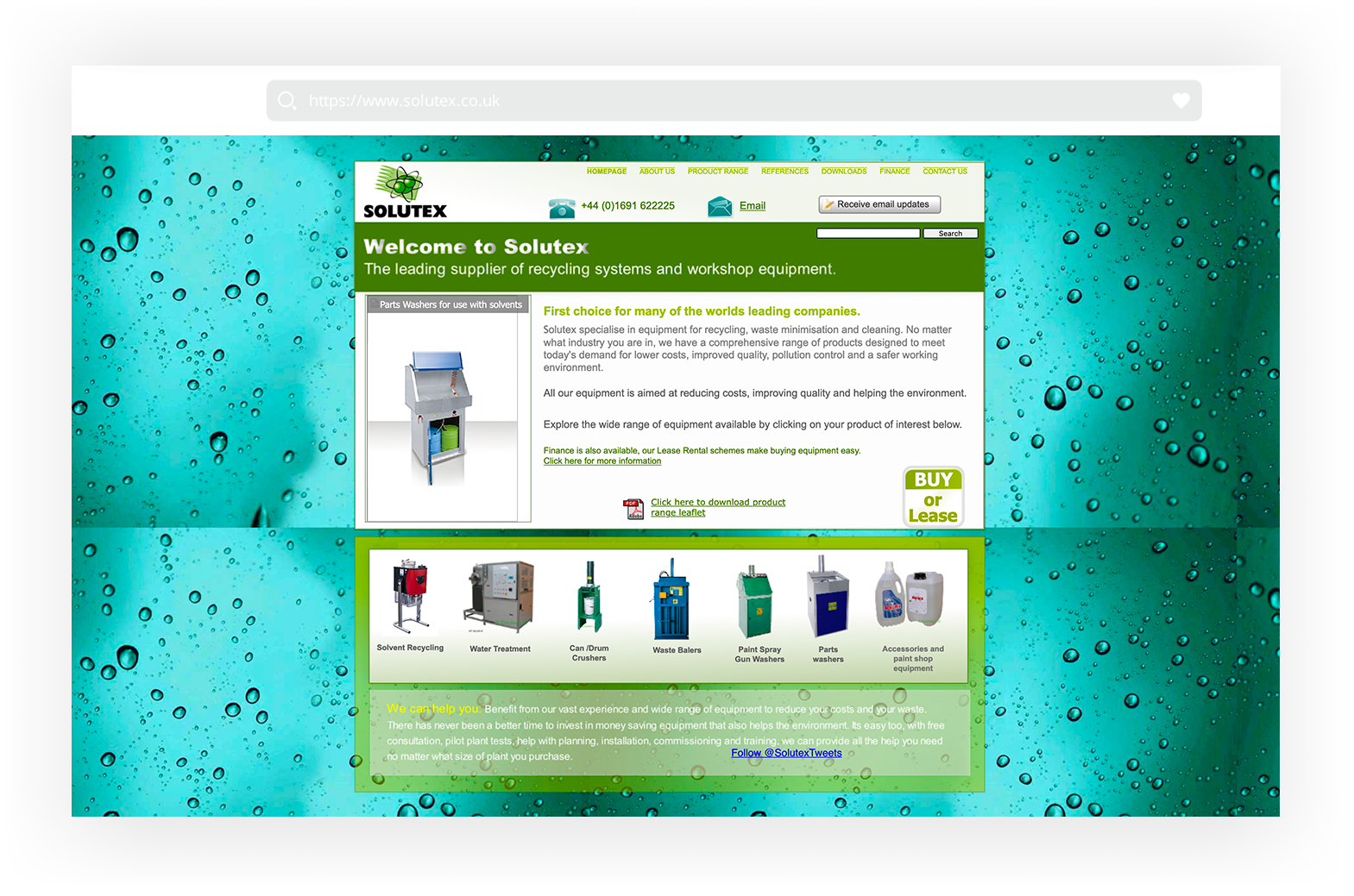 Solutex Website – Old design Solutex Website - Old design